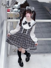 画像6: 【送料無料】QS190 グレーチェックリボンカチューシャ《予約受付》【計5000円以上】 (6)