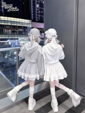 画像11: 【Puppet Bombs 】Q478 リボンデコレーションレースアップパーカー (11)