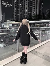 画像10: 【Puppet Bombs】Q483 リボンデコヨーク切り替えパーカー (10)