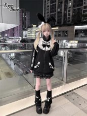 画像9: 【Puppet Bombs】Q483 リボンデコヨーク切り替えパーカー (9)