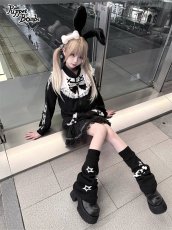 画像5: 【Puppet Bombs】Q483 リボンデコヨーク切り替えパーカー (5)