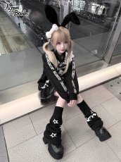 画像3: 【Puppet Bombs】Q483 リボンデコヨーク切り替えパーカー (3)