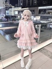 画像6: 【Puppet Bombs】Q484 たっぷりフリルのうさ耳レースアップパーカー (6)