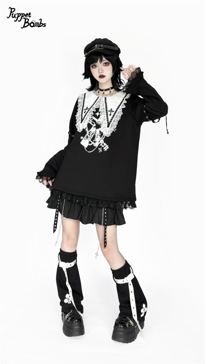 画像5: 【Puppet Bombs】QS199  クロスベルトレッグウォーマー (5)