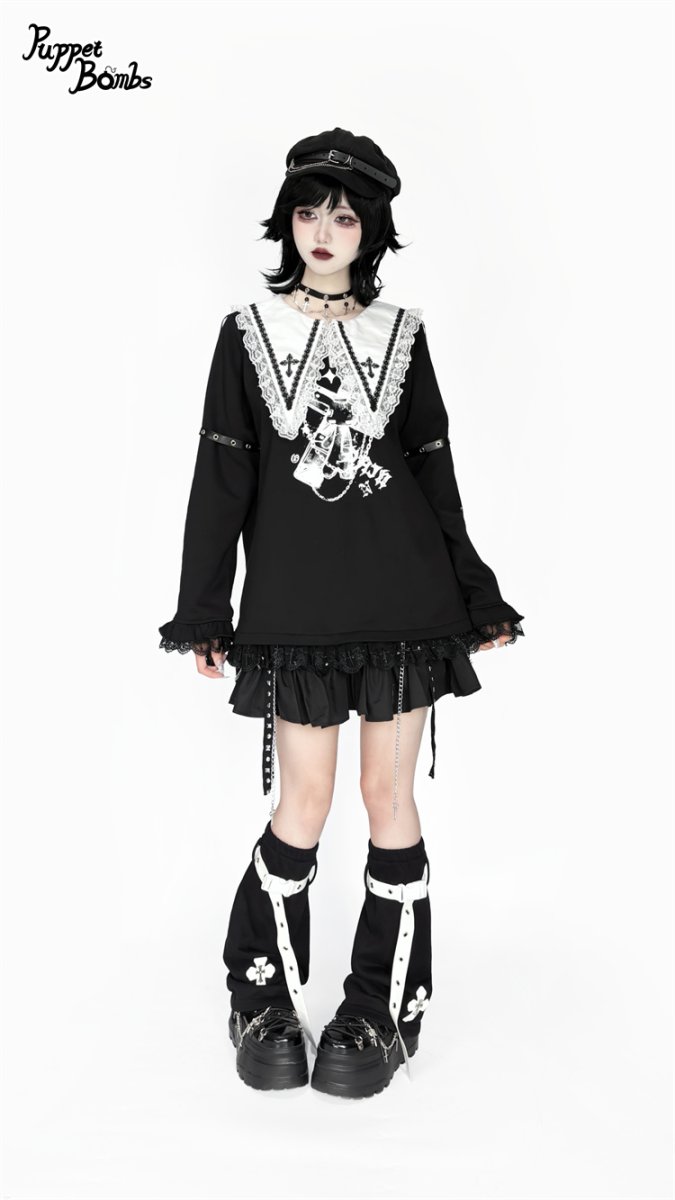 画像7: 【Puppet Bombs】QS199  クロスベルトレッグウォーマー (7)