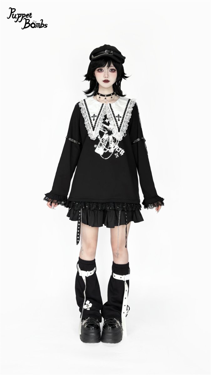 画像8: 【Puppet Bombs】QS199  クロスベルトレッグウォーマー (8)