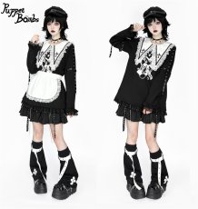 画像19: 【Puppet Bombs】QS199  クロスベルトレッグウォーマー (19)