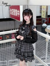 画像6: 【送料無料】Q489 リボンオープンショルダーチェックワンピース《予約受付》 (6)