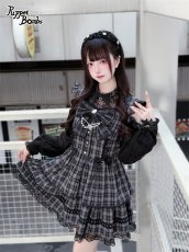 画像8: 【送料無料】Q489 リボンオープンショルダーチェックワンピース《予約受付》 (8)