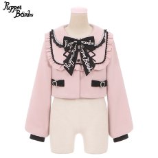 画像1: 【Puppet Bombs】Q49 ぷっくりお袖のショートコート【30％OFF】  (1)