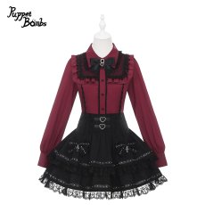 画像2: 【PuppetBombs】Q496 スクエアヨークフリルブラウス (2)