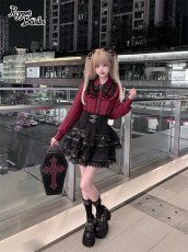 画像5: 【Puppet Bombs】Q497 ロックリボンティアードスカート (5)