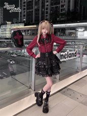 画像4: 【Puppet Bombs】Q497 ロックリボンティアードスカート (4)