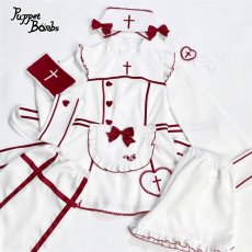 画像2: 【Puppet Bombs】QS215 クロス刺繡ナースキャップ (2)