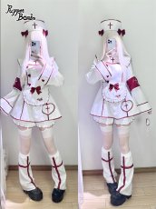 画像16: 【Puppet Bombs】QS215 クロス刺繡ナースキャップ (16)