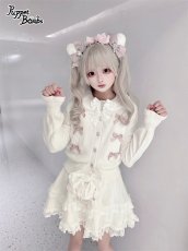 画像2: 【送料無料】Q500 ビジューボタンお嬢様カーディガン《予約受付》 (2)