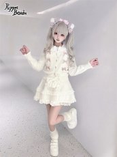 画像5: 【送料無料】Q500 ビジューボタンお嬢様カーディガン《予約受付》 (5)