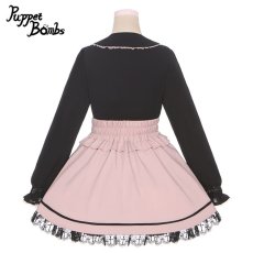 画像3: 【Last one】【Puppet Bombs】Q4 デコルテレース切り替え2連リボンブラウス (3)