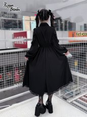 画像9: 【Puppet Bombs】 Q502 シフォン長袖ロングワンピース (9)