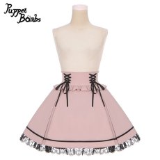 画像1: 【Puppet Bombs】Q5 ウエストレースアップスカート (1)