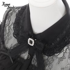 画像2: 【PuppetBombs】Q504 デコルテレースブラウス (2)