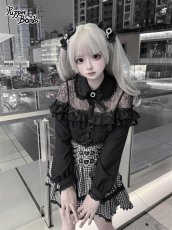 画像2: 【送料無料】Q504 デコルテレースブラウス《予約受付》 (2)