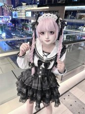 画像3: 【送料無料】Q506チェックティアードサス付きスカート《予約受付》 (3)