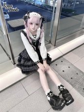 画像4: 【送料無料】Q506チェックティアードサス付きスカート《予約受付》 (4)