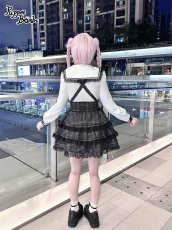 画像10: 【送料無料】Q506チェックティアードサス付きスカート《予約受付》 (10)