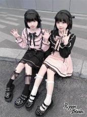 画像8: 【Puppet Bombs】QS8 ガーターベルト風リボンハイソックス (8)