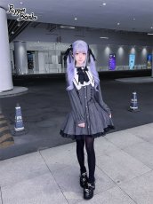 画像8: 【Puppet Bombs】Q510 変型襟ストライプワンピース (8)