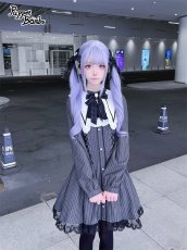 画像6: 【Puppet Bombs】Q510 変型襟ストライプワンピース (6)