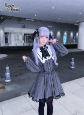 画像7: 【Puppet Bombs】Q510 変型襟ストライプワンピース (7)