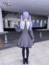 画像9: 【Puppet Bombs】Q510 変型襟ストライプワンピース (9)