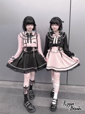 画像12: 【Puppet Bombs】QS8 ガーターベルト風リボンハイソックス (12)