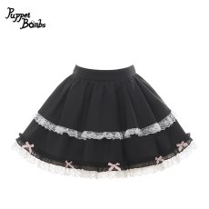 画像1: 【送料無料】Q513 ミニリボンフリルスカパン《予約受付》 (1)