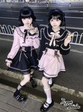 画像15: 【Puppet Bombs】QS8 ガーターベルト風リボンハイソックス (15)