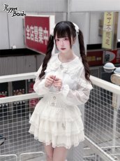 画像3: 【送料無料】Q517 ハートビジュー付レースティアードスカパン《予約受付》 (3)