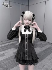 画像3: 【送料無料】Q518ケープデザイン風ピンストライプセットアップ《予約受付》 (3)