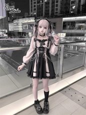 画像9: 【送料無料】Q520 ベルトデザインレイヤードワンピース《予約受付》 (9)