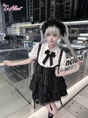 画像2: 【送料無料】QS228 クロスチャーム付レースフリルヘッドドレス《予約受付》【計5000円以上】 (2)