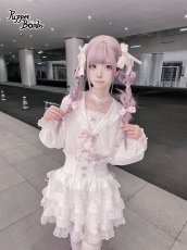画像2: 【送料無料】QS230 ビジュー×レース重ねリボンヘアクリップセット《予約受付》【計5000円以上】 (2)