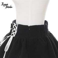 画像2: 【PuppetBombs】Q530ダブルレースアップハートスカート (2)