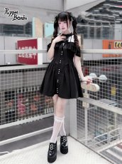 画像10: 【送料無料】Q531 十字架レースアップオフショルダーワンピース《予約受付》 (10)