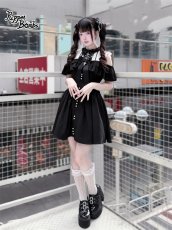 画像11: 【送料無料】Q531 十字架レースアップオフショルダーワンピース《予約受付》 (11)