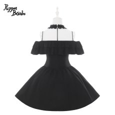 画像2: 【送料無料】Q531 十字架レースアップオフショルダーワンピース《予約受付》 (2)