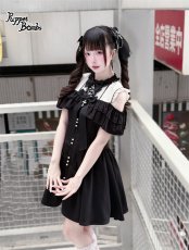 画像9: 【送料無料】Q531 十字架レースアップオフショルダーワンピース《予約受付》 (9)