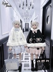 画像12: 【送料無料】Q495 ハートポケット×ファーポンチョ風コート《予約受付》 (12)