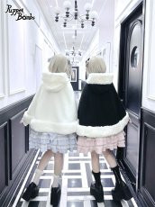 画像13: 【送料無料】Q495 ハートポケット×ファーポンチョ風コート《予約受付》 (13)