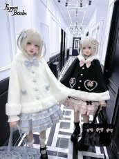 画像9: 【送料無料】Q495 ハートポケット×ファーポンチョ風コート《予約受付》 (9)